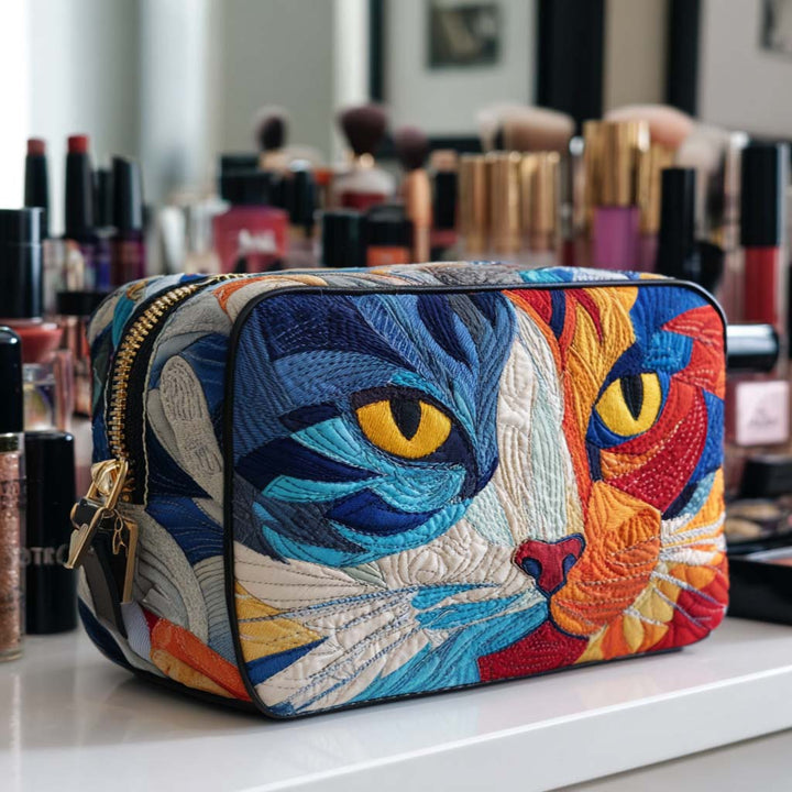 Trousse de Maquillage Matelassée Golden Eyes