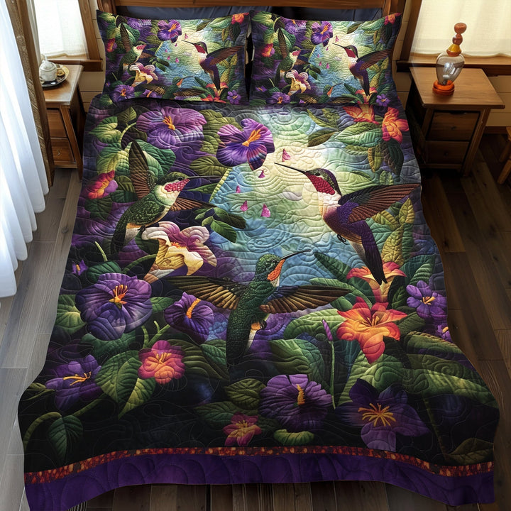 Ensemble de literie matelassé 3 pièces Hummingbird
