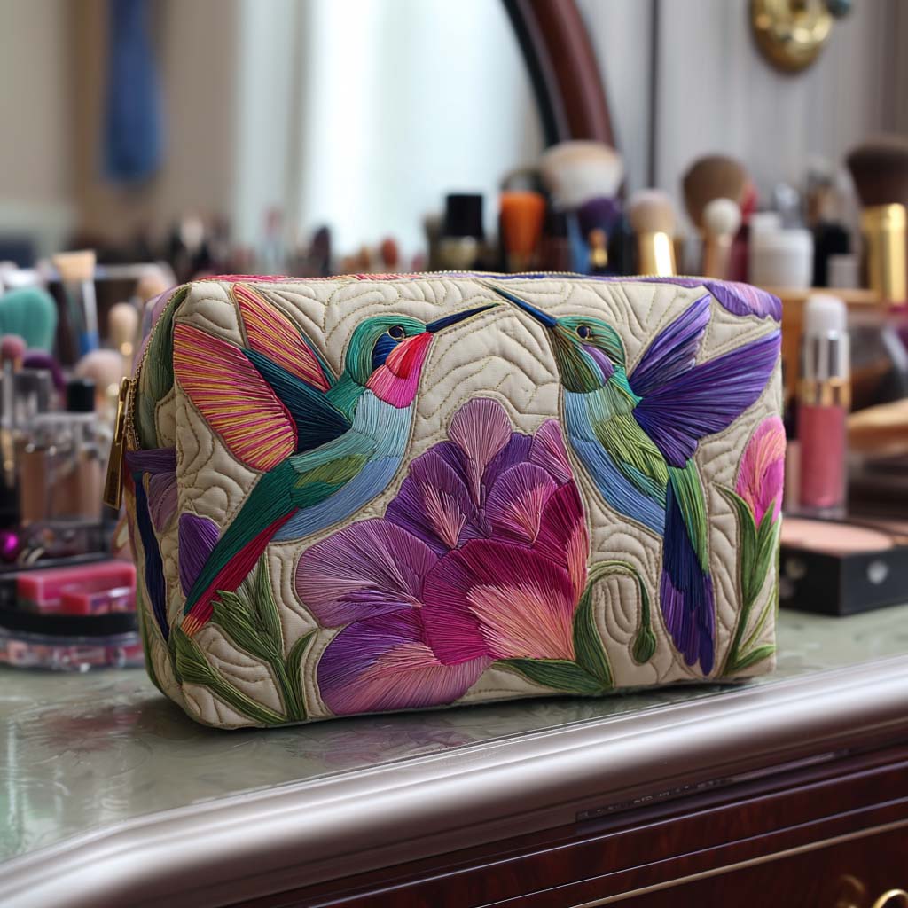 Trousse de Maquillage Matelassée Colibri