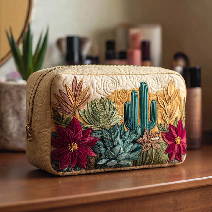 Petit Trousse de Maquillage Matelassée