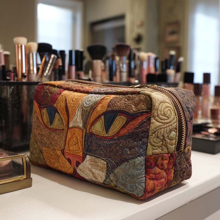 Trousse de Maquillage Matelassée Meow Mood