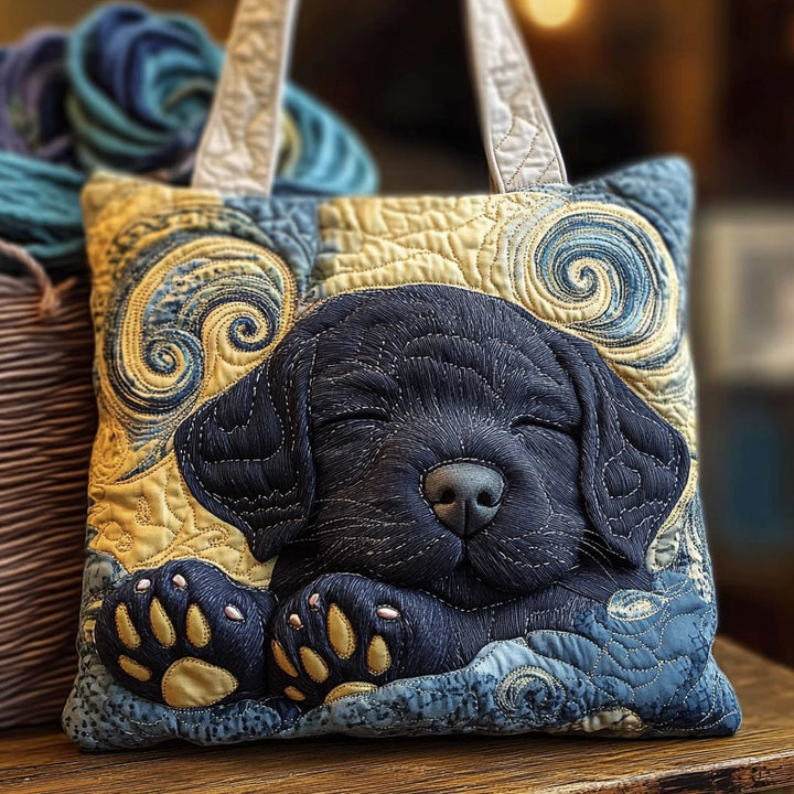 Sac fourre-tout en toile de rêve Labrador noir de minuit