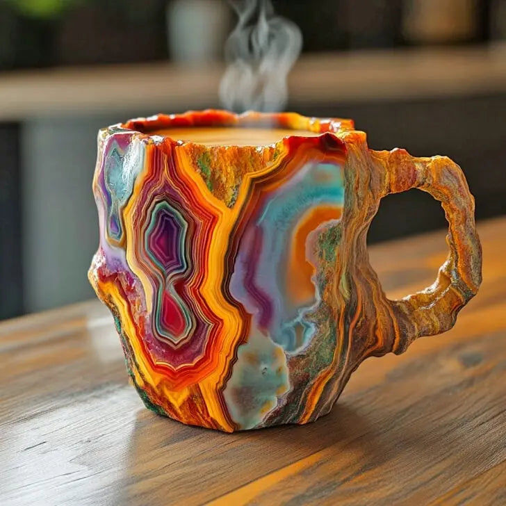 Tasses à café en minéraux infusés de cristal