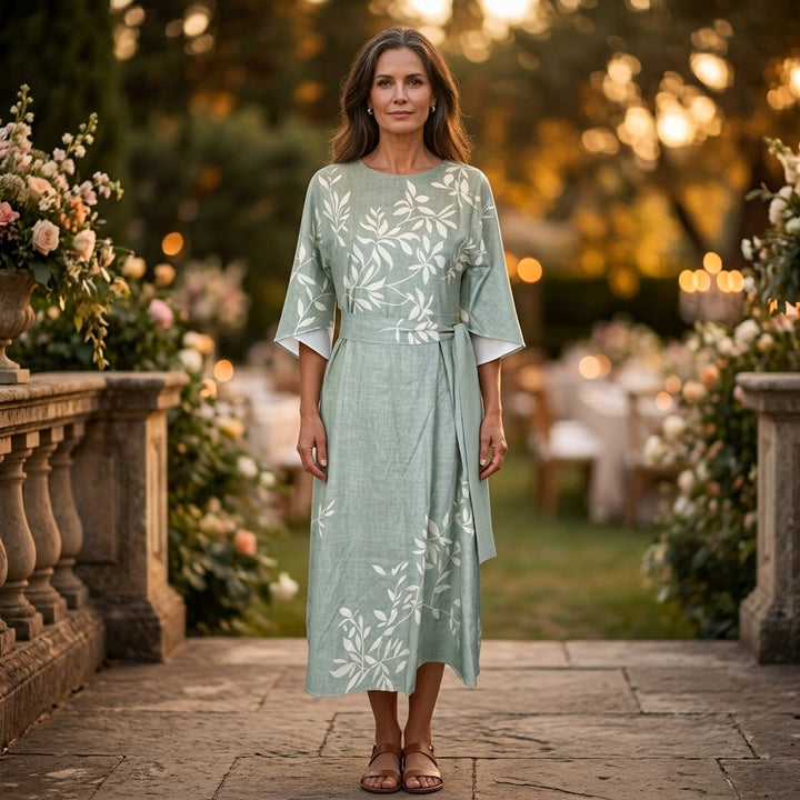 EDEN™ - ROBE FLORALE À TAILLE HAUTE