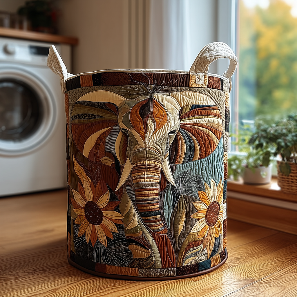 Panier à Linge Éléphant Mystique