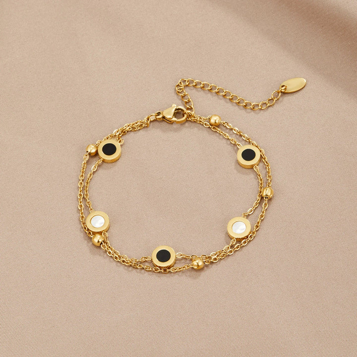 Victoire | Bracelet en Onyx et Pierre Blanche