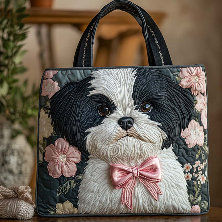 Sac fourre-tout rose avec nœud