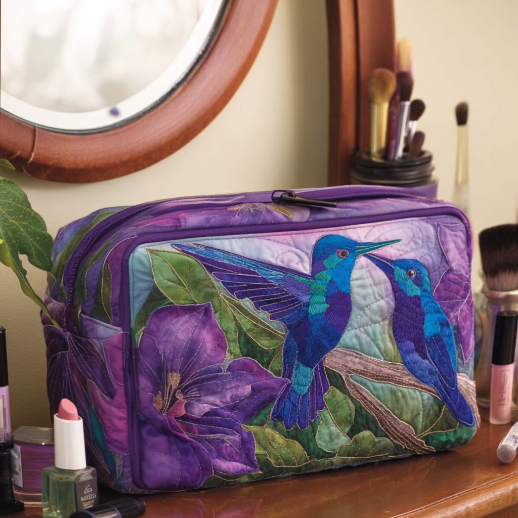 Trousse de Maquillage Matelassée Colibri