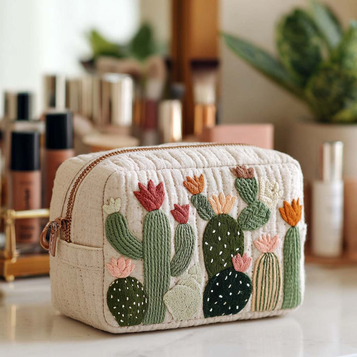 Trousse de Maquillage Matelassée Amoureuse des Épines