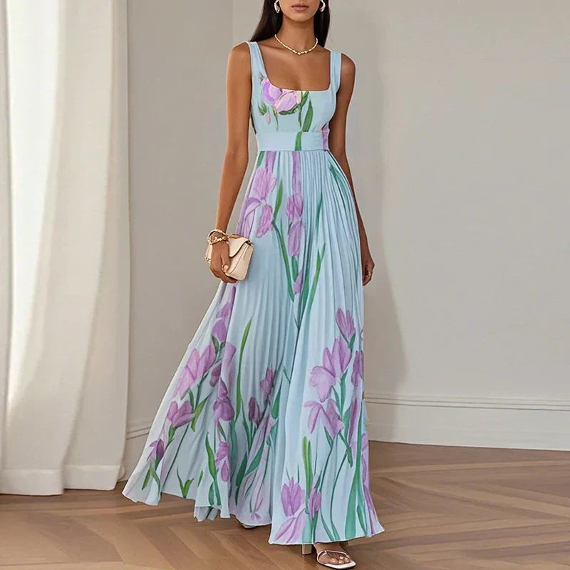 Oriah | Robe Maxi Ligne A Fleurie