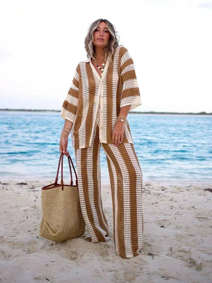Zenaida™ | Kimono et Pantalon Crochetés