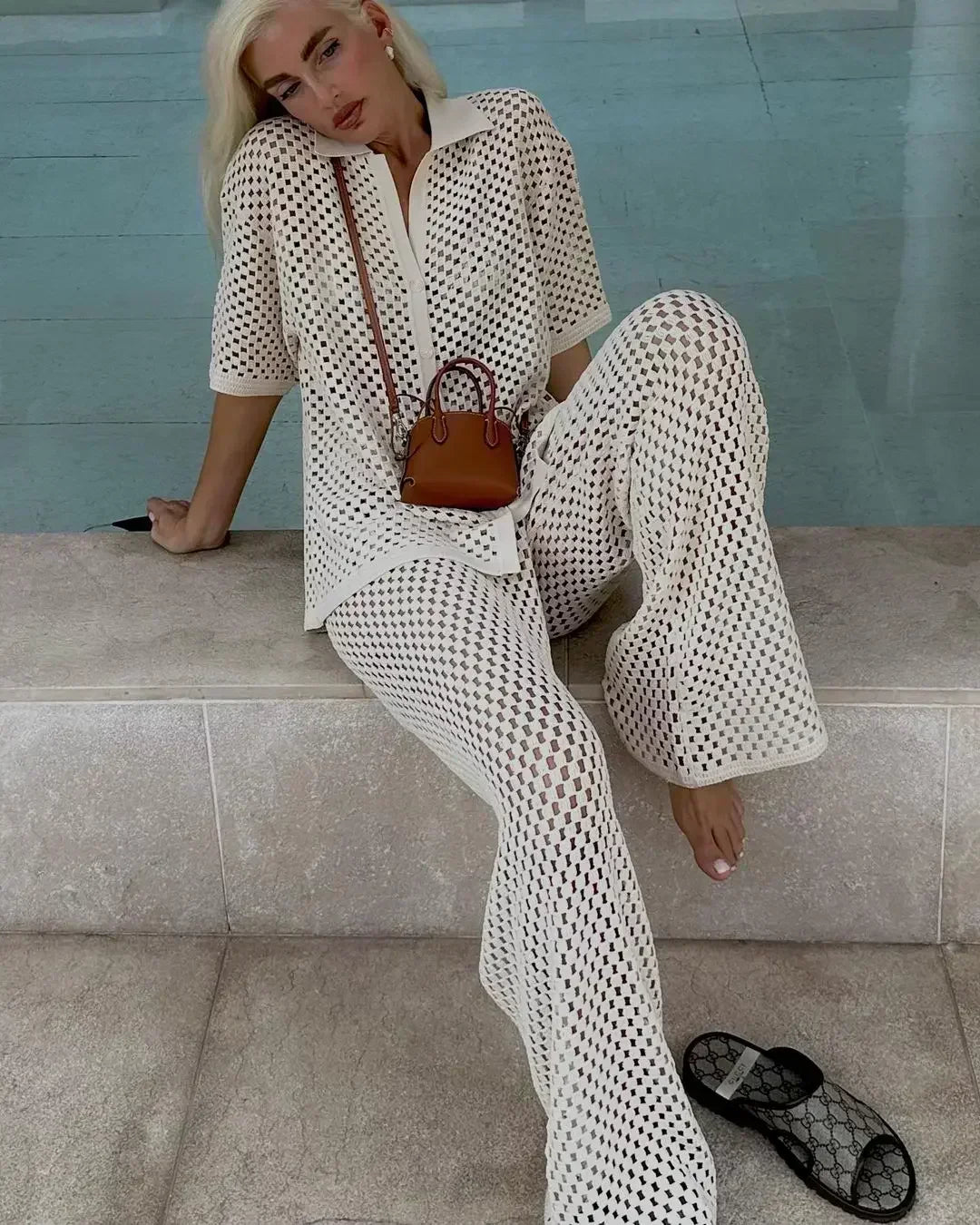 Zenaida™ | Kimono et Pantalon Crochetés