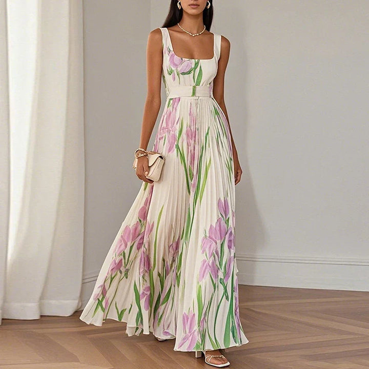 Oriah | Robe Maxi Ligne A Fleurie
