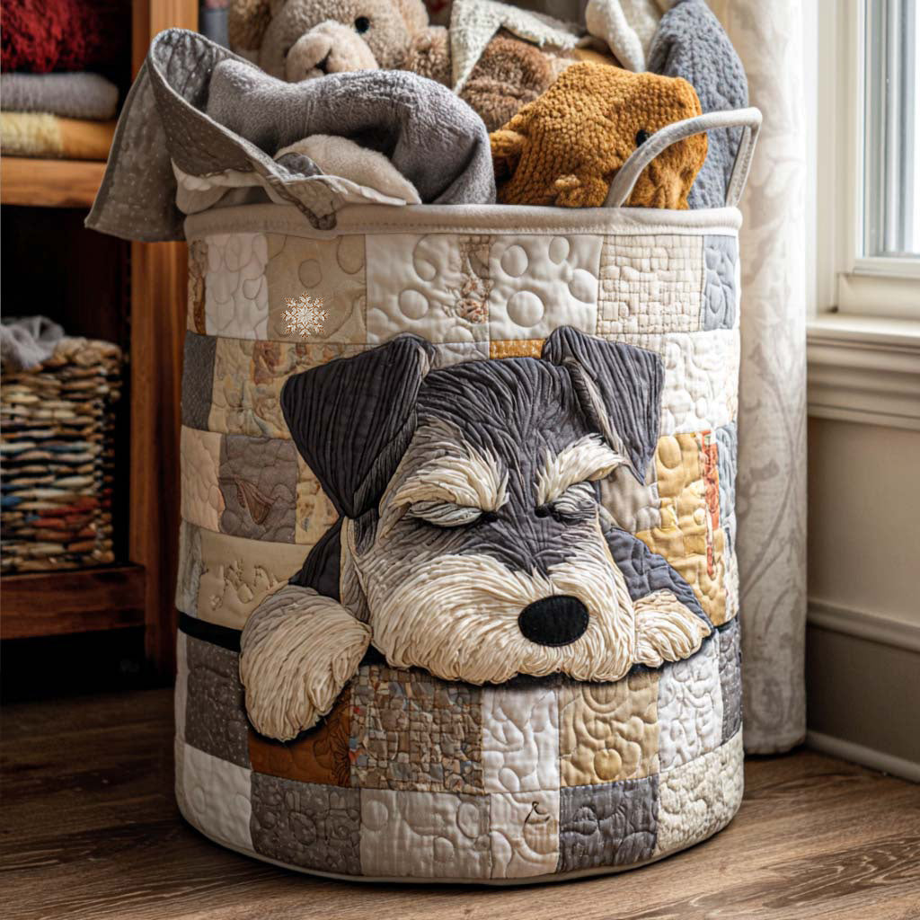 Panier à Linge Schnauzer Endormi