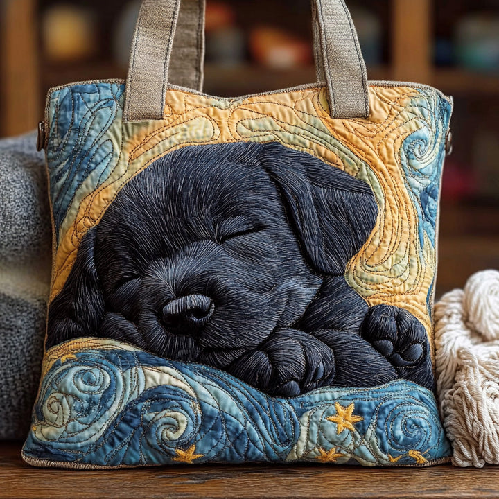 Tote Bag Snooze Labrador Noir Étoilé