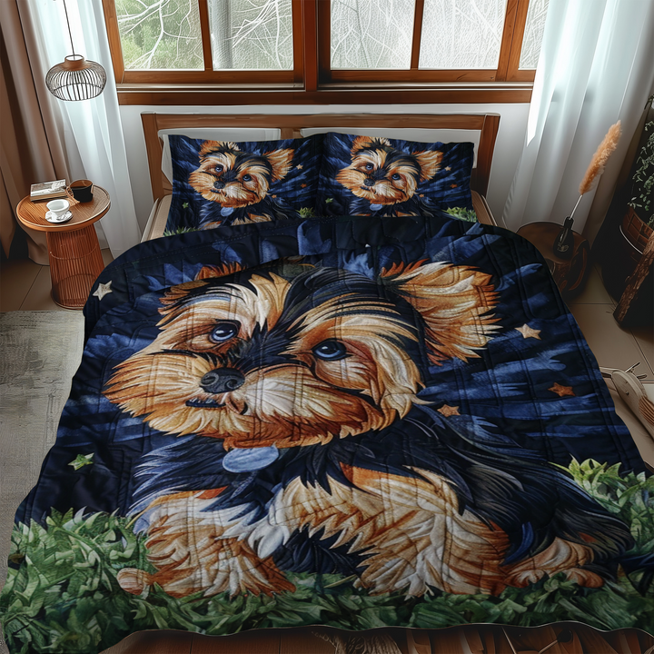 Ensemble de Literie 3 Pièces Starry Yorkie