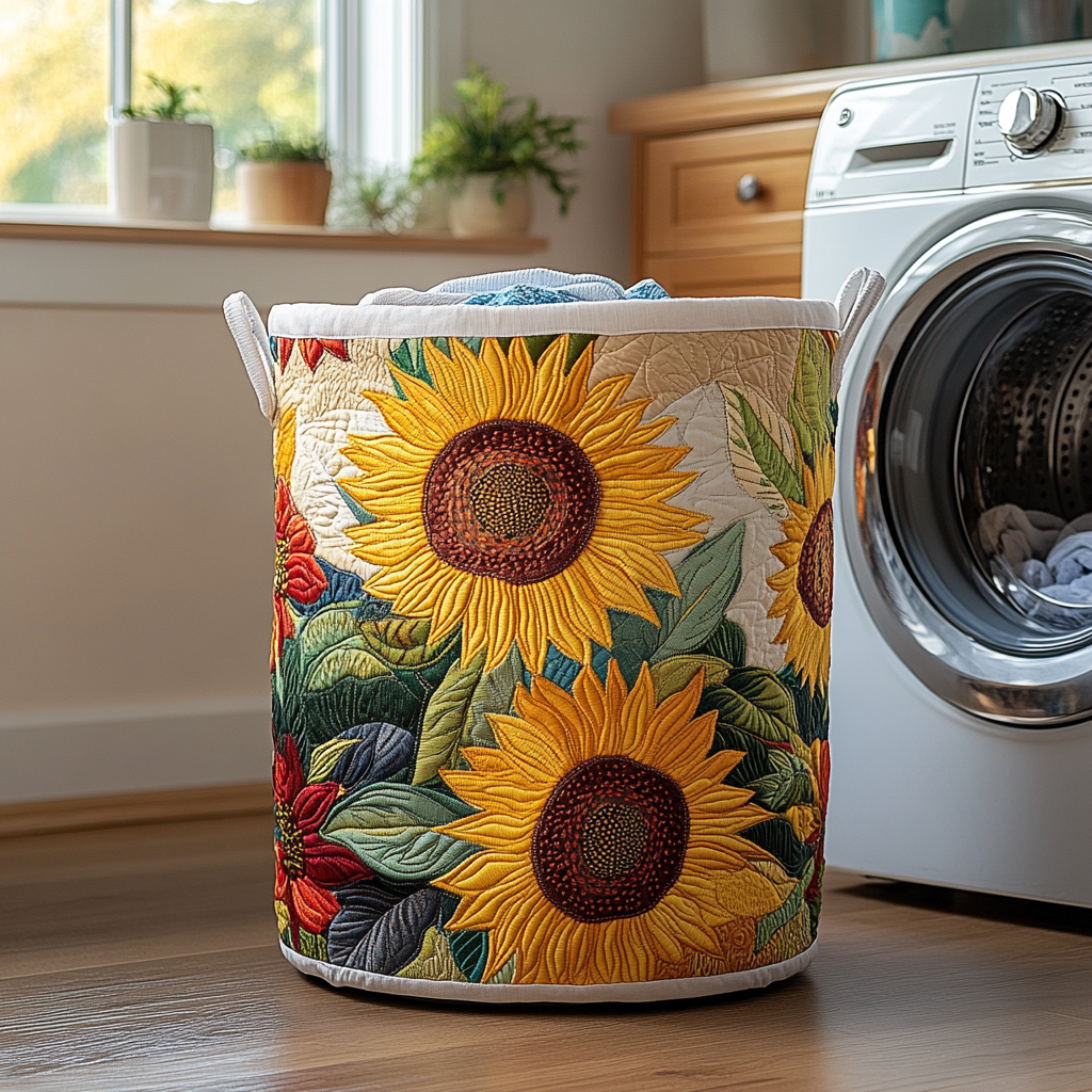 Panier à Linge Charmant Tournesol