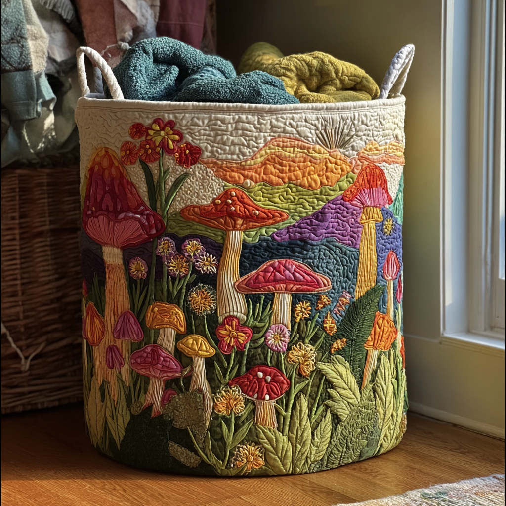 Panier à Linge Jardin au Lever du Soleil