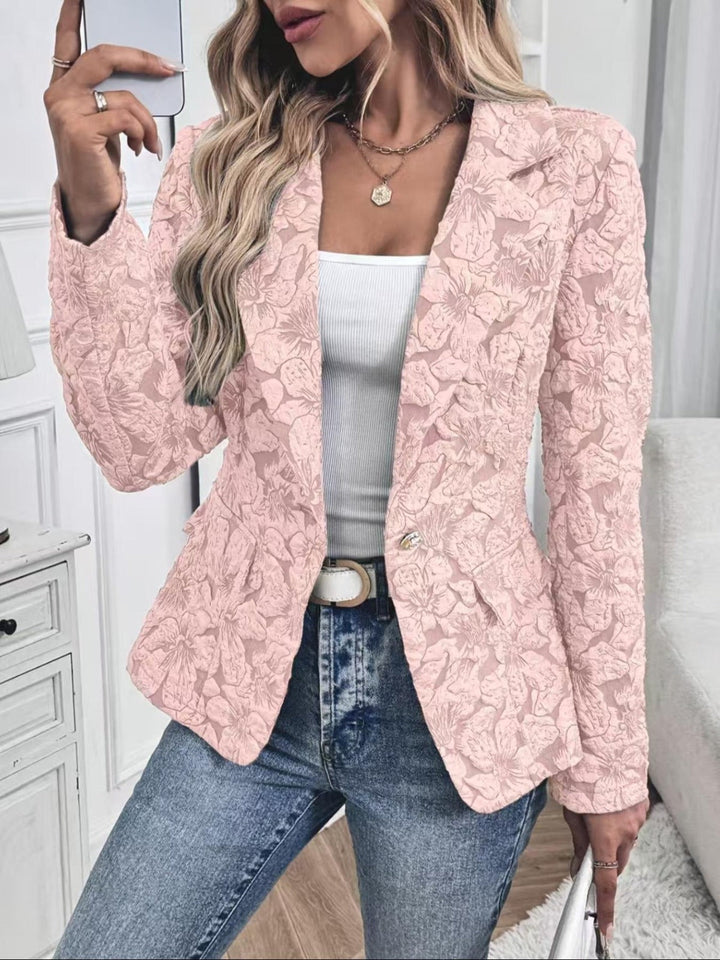 Blazer Ajusté Femme en Jacquard Paisley
