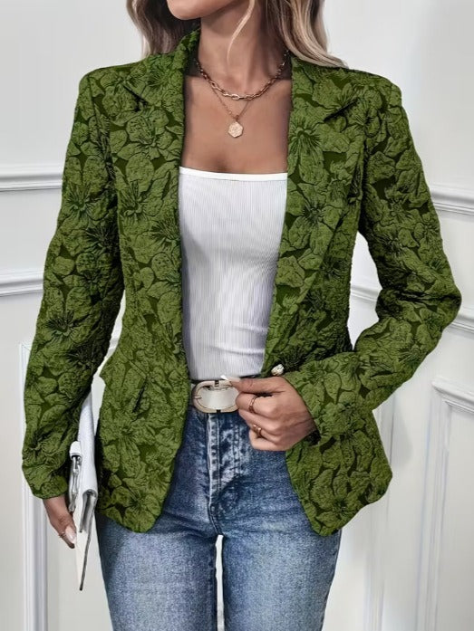 Blazer Ajusté Femme en Jacquard Paisley