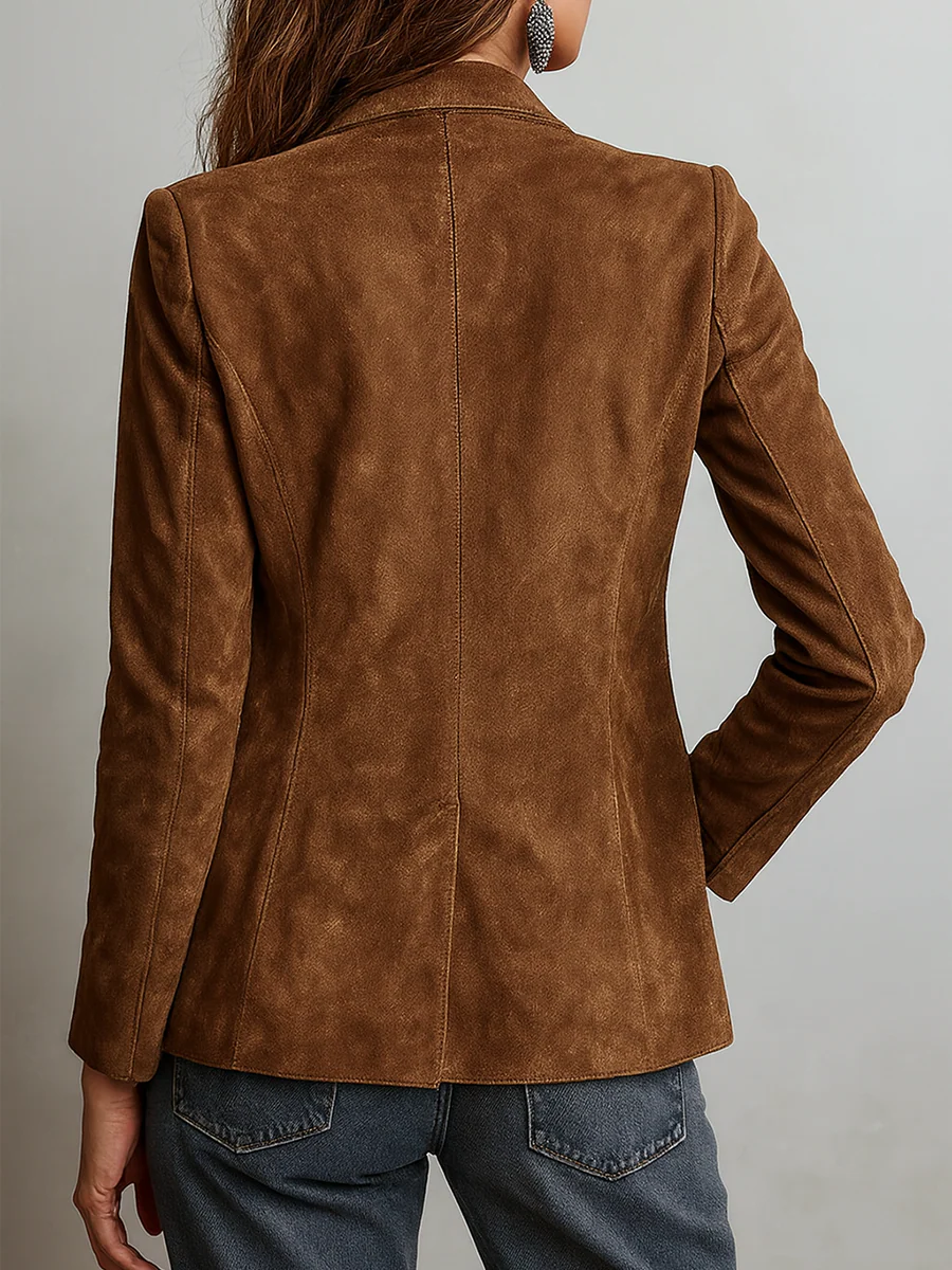 Blazer Vintage Femme Marron