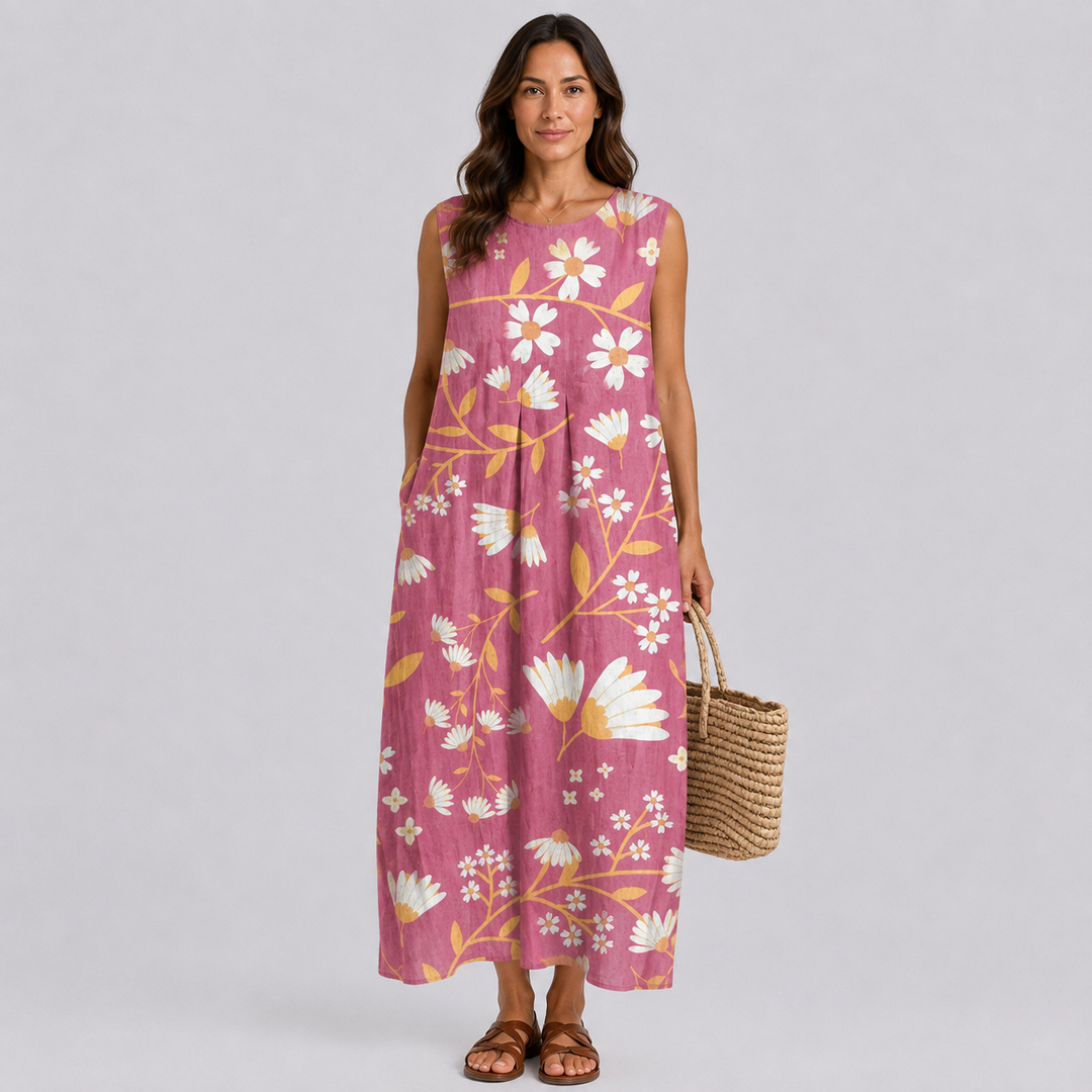 Robe d'Été Sans Manches et Confortable