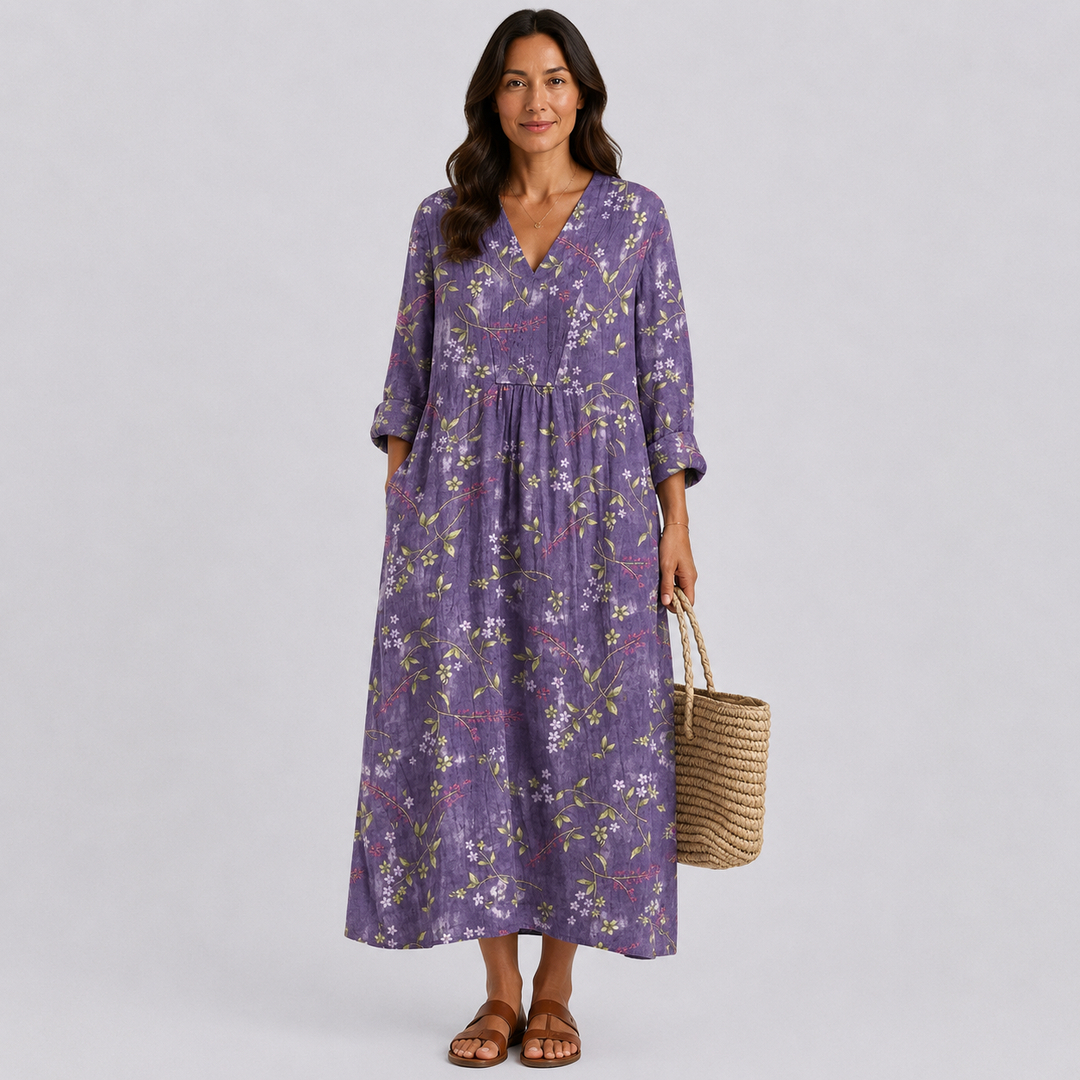 Robe d'été Flatteuse avec Motif