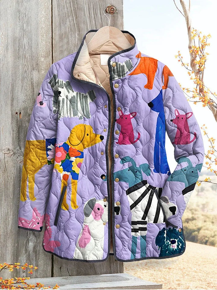 Sybil | Veste matelassée avec motif de chien