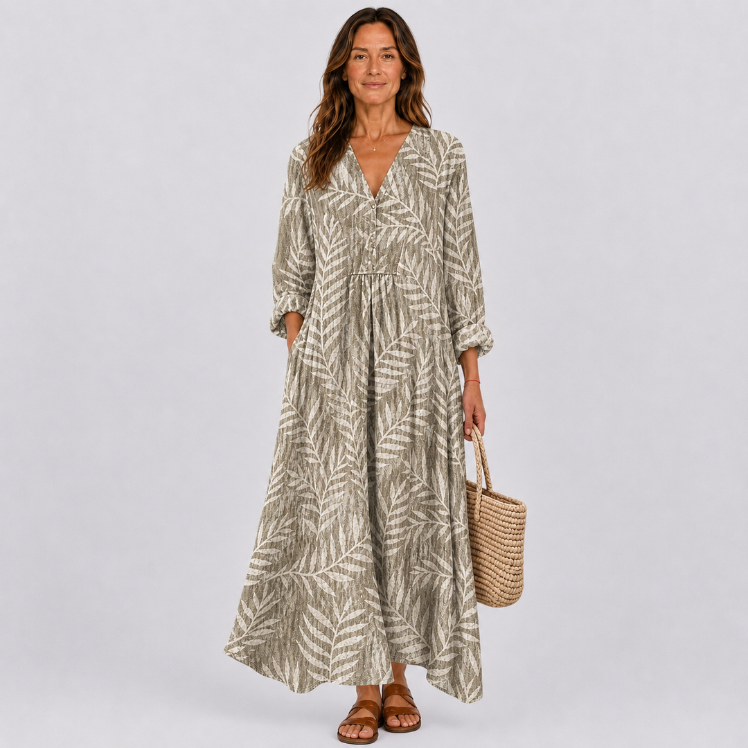 Robe d'été Flatteuse avec Motif