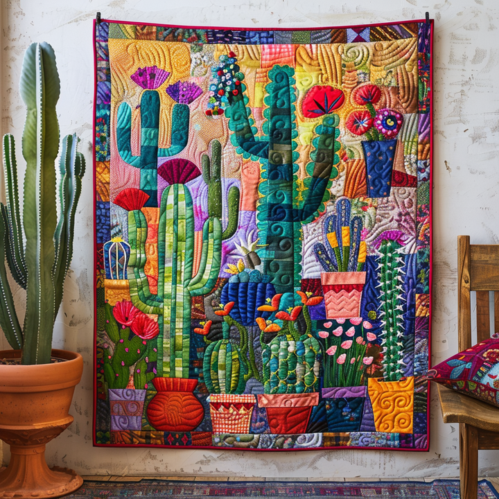 Couverture Artistique Paysage de Cactus