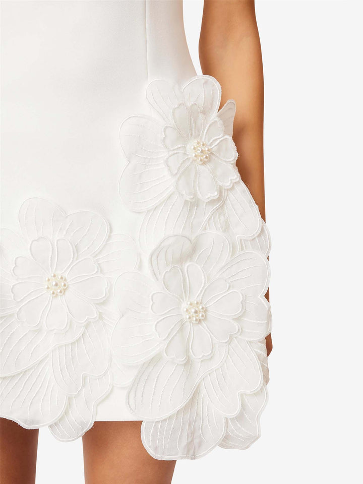 Robe Mini Élégante Sans Manches avec Découpe
