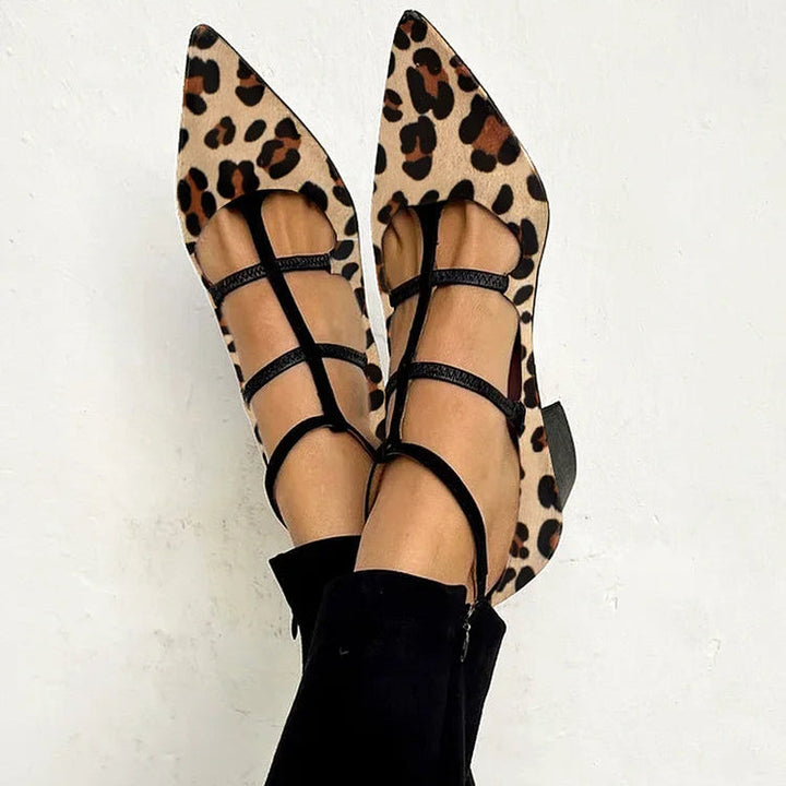 Franca | Chaussures à Talons avec Bride Léopard