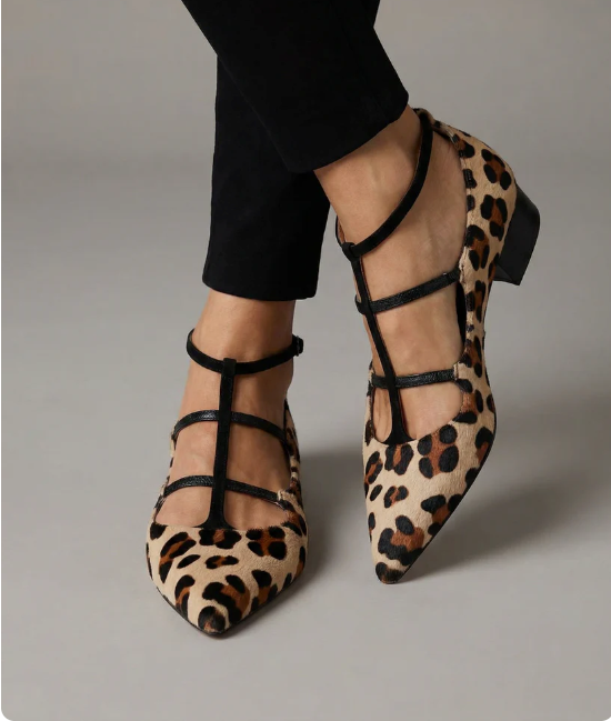 Franca | Chaussures à Talons avec Bride Léopard
