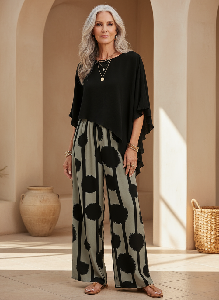 Valeriana™ | Top Asymétrique et Pantalons Boho