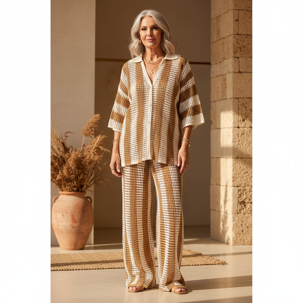 Zenaida™ | Kimono et Pantalon Crochetés