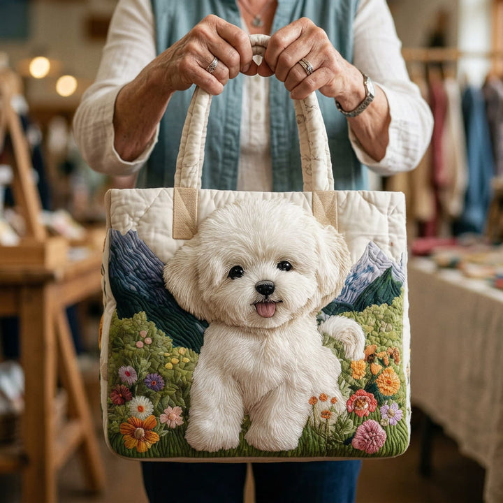 Tote Quilté Charmant pour Amateurs de Chiens