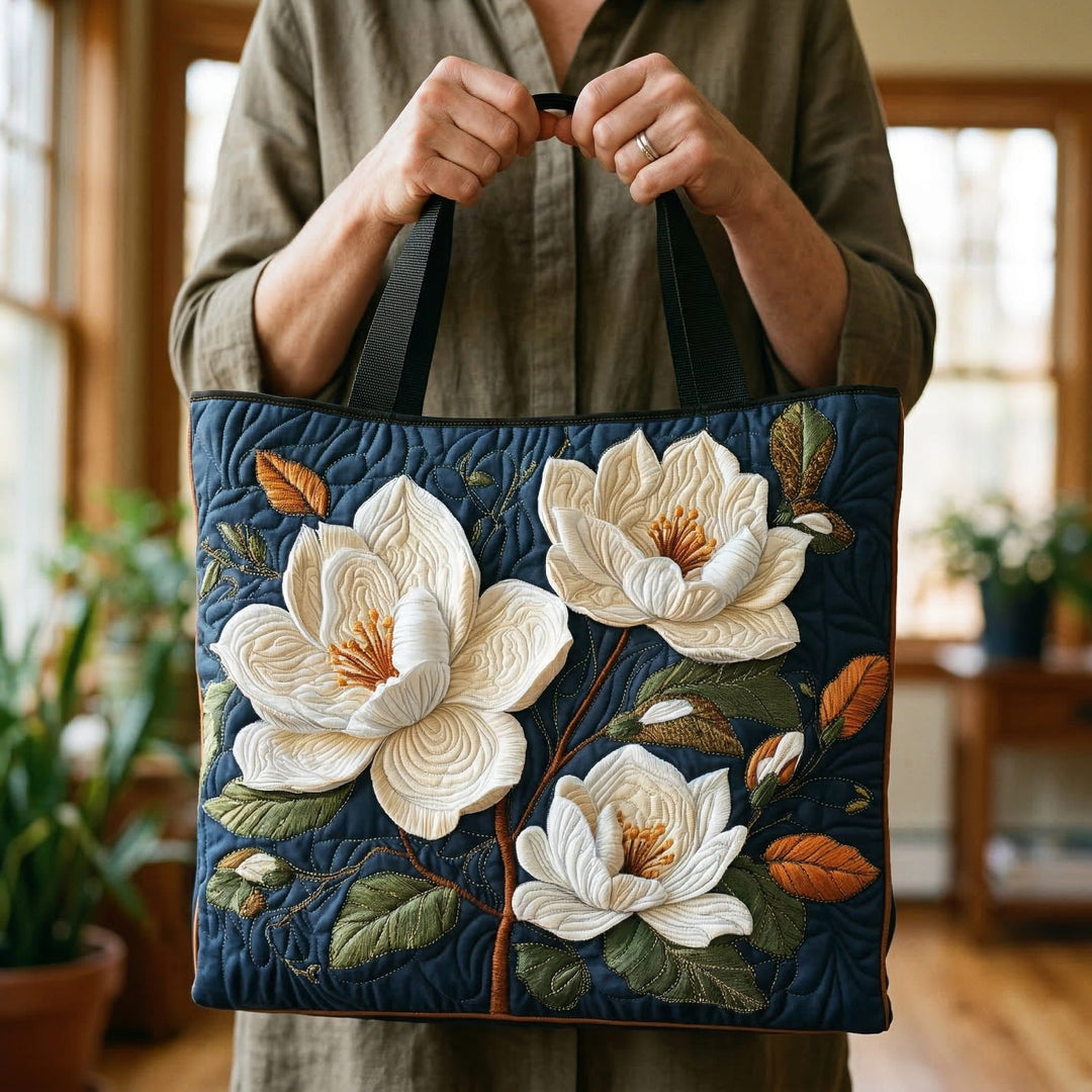 Sac fourre-tout matelassé élégant Magnolia