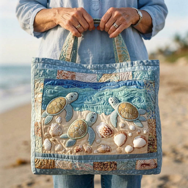 Sac fourre-tout matelassé Tortue
