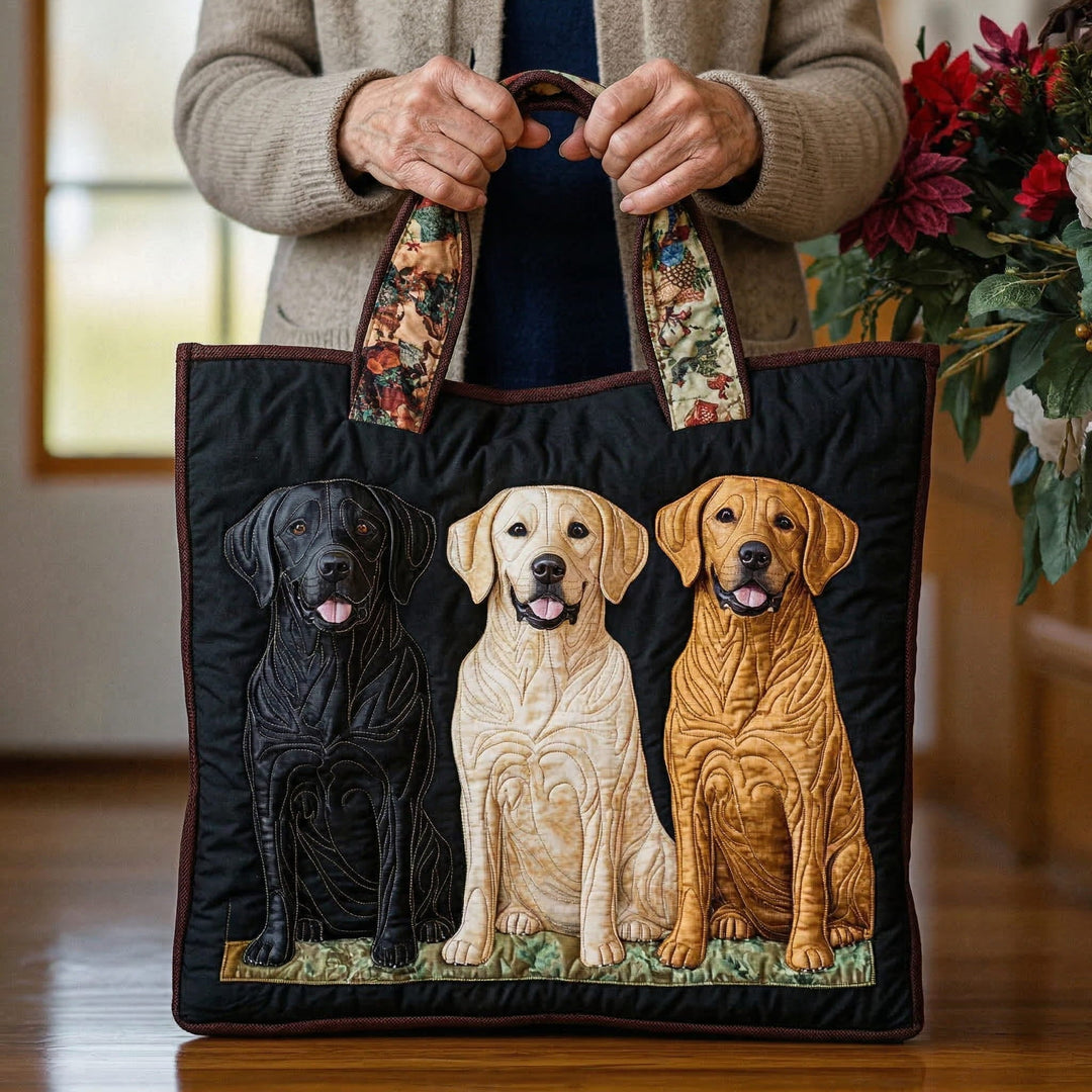 Sac fait main avec trois Labradors