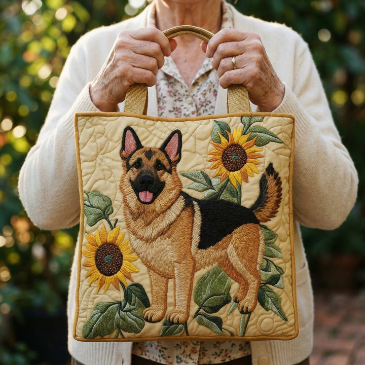 Sac fourre-tout à motif floral de Berger Allemand