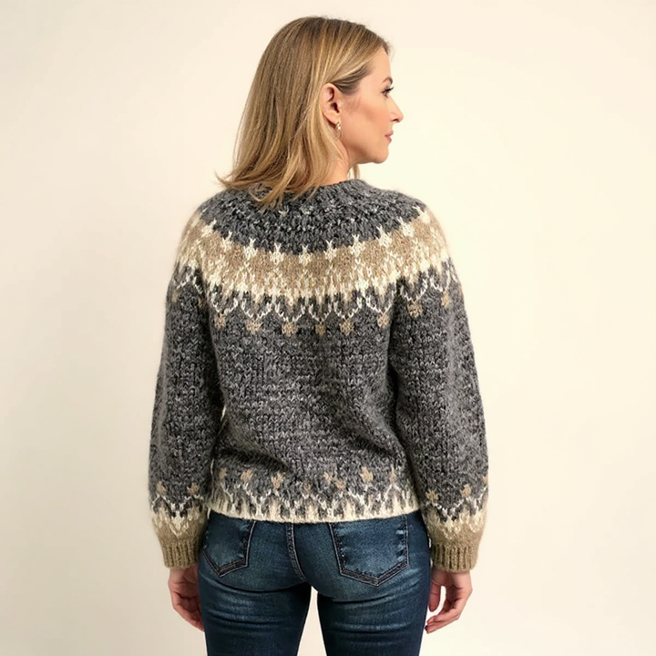 Jenni | Pull en tricot gris