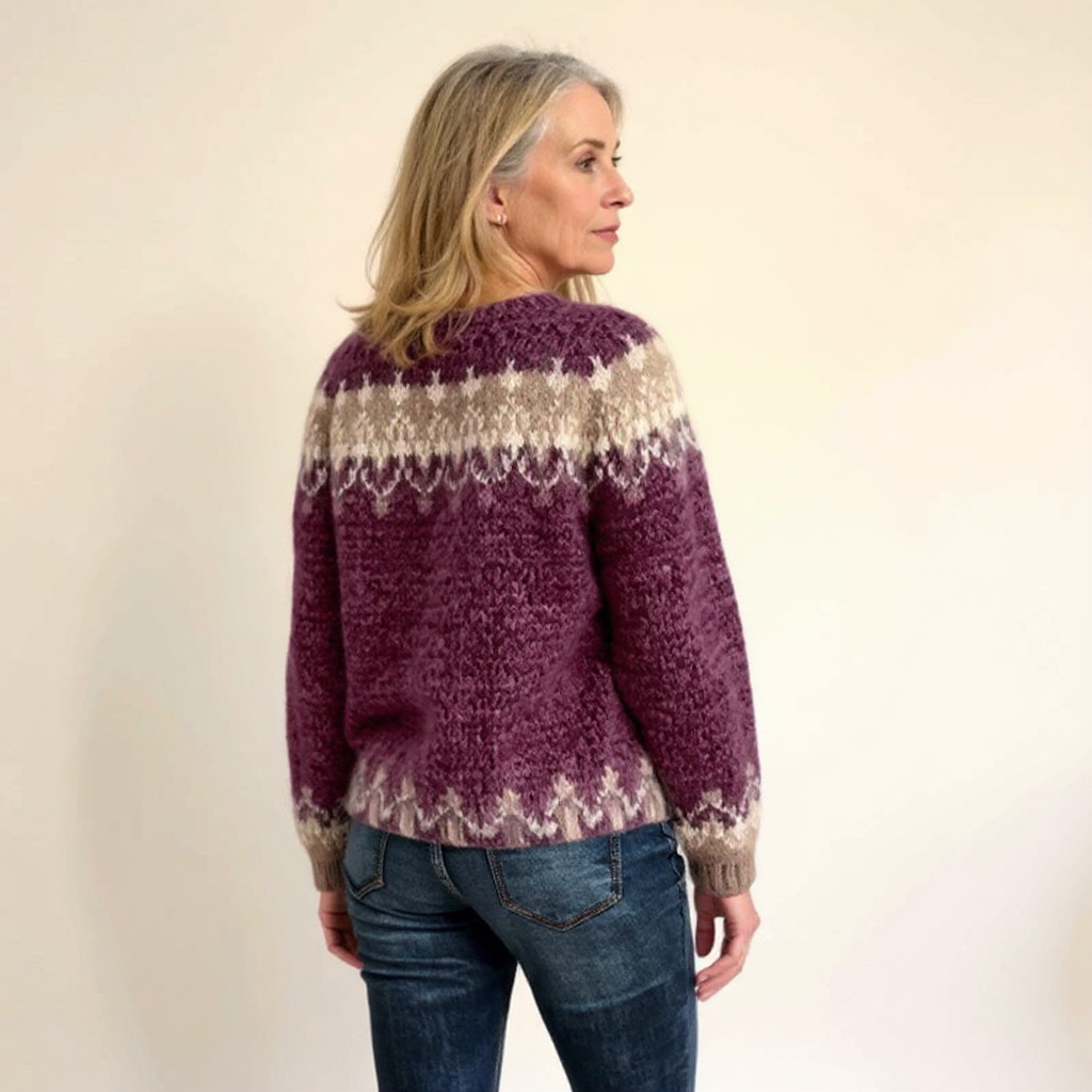 Noora | Pull en laine rouge