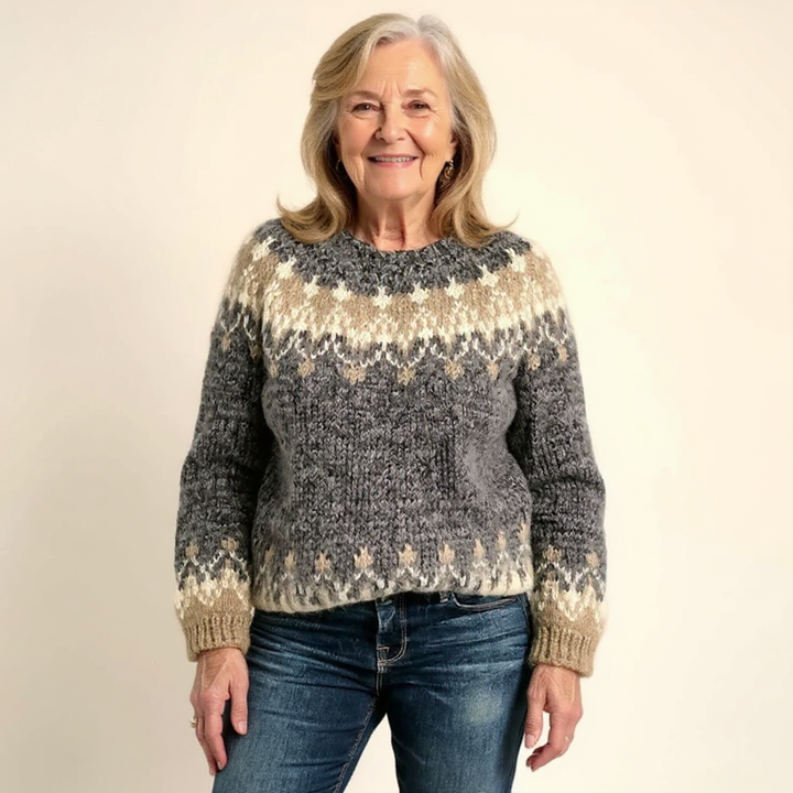 Jenni | Pull en tricot gris
