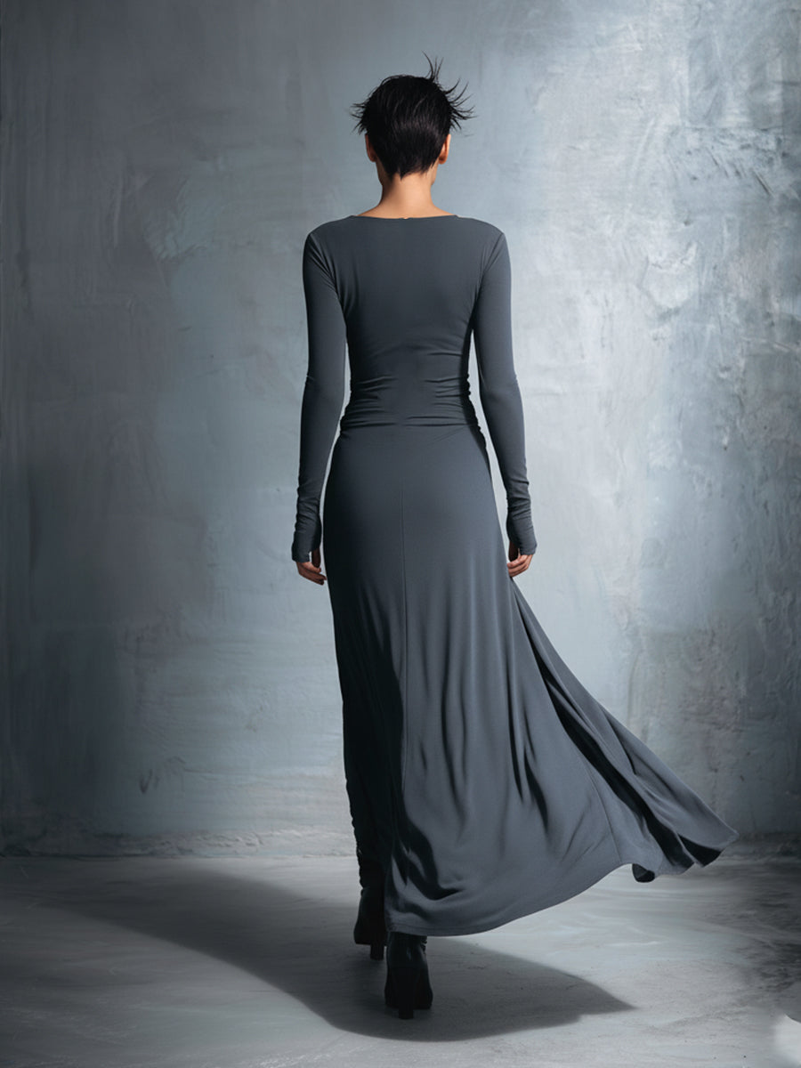 Naiara ❘ Robe maxi avec nœud latéral