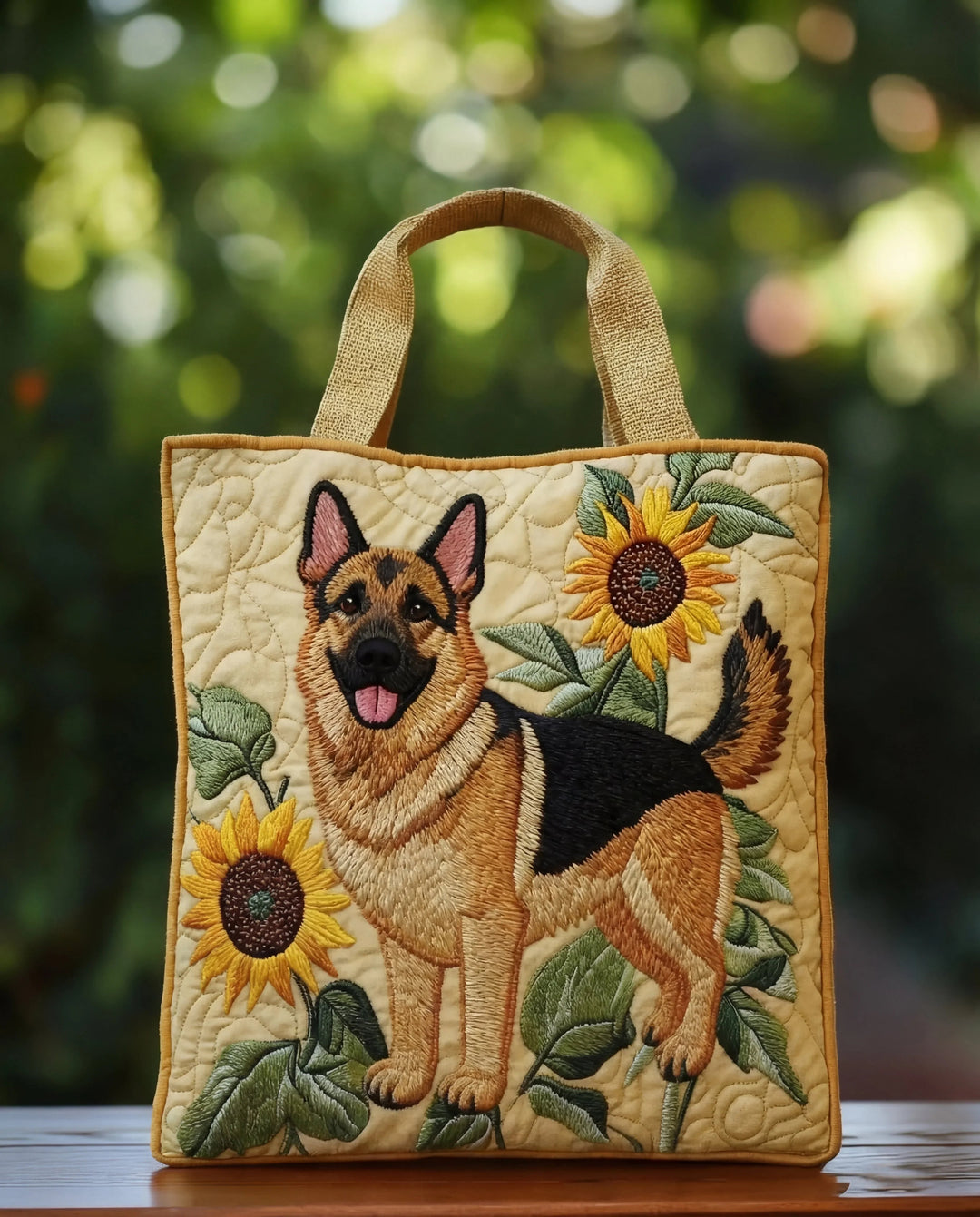 Sac à main imprimé floral “Berger Allemand”