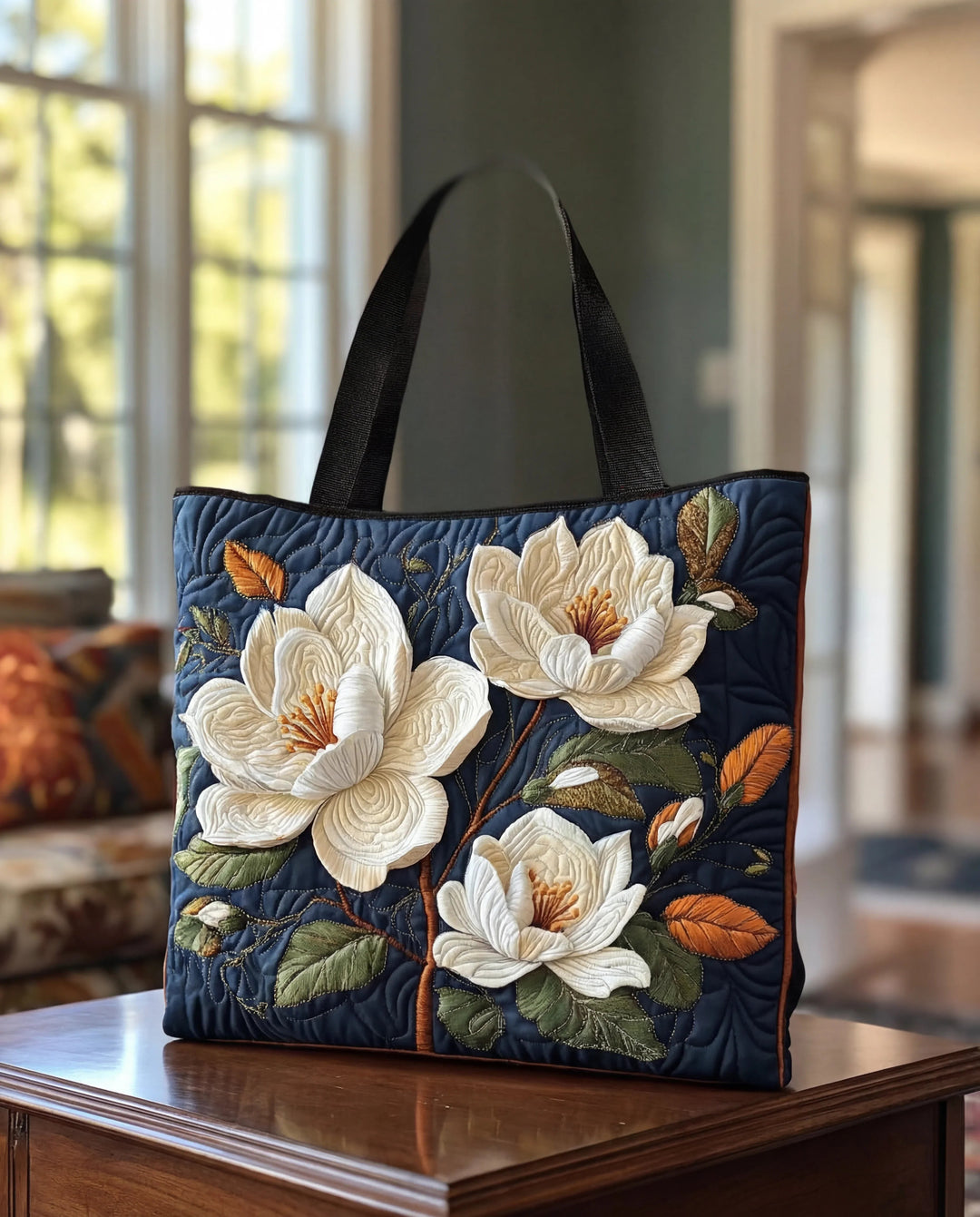 Sac à main artisanal  "Magnolia Délicate"
