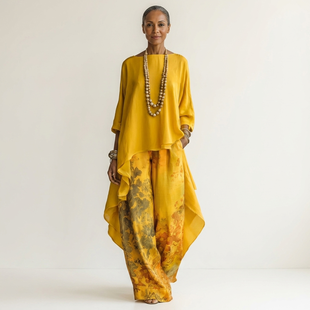 Ensemble Asymétrique en Coton-Satin