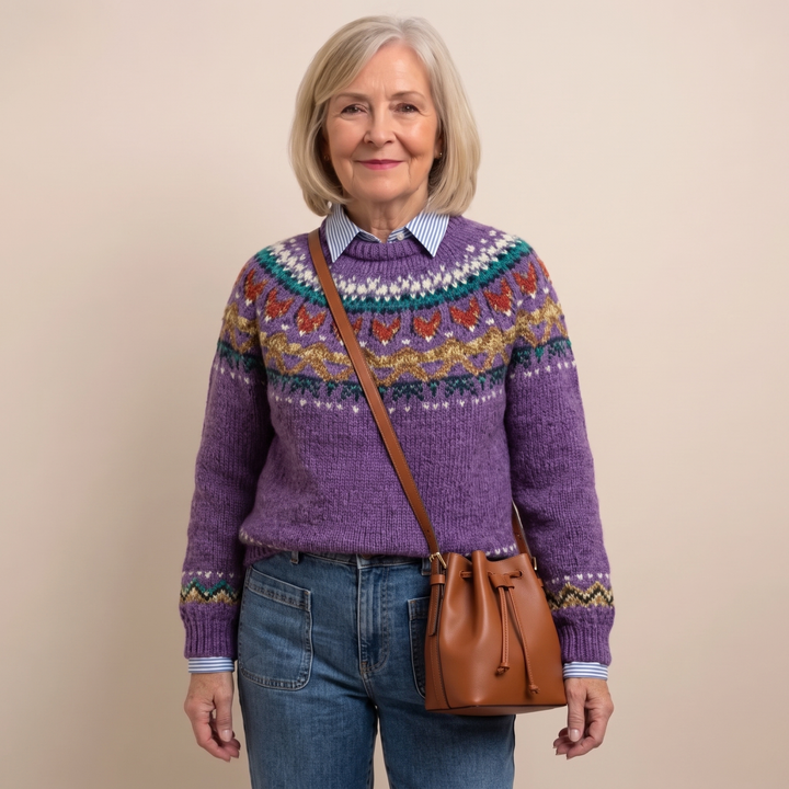 Senja | Pull en tricot violet