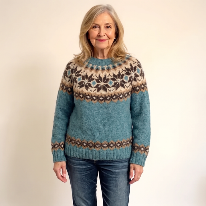 Alina | Pull en laine bleu