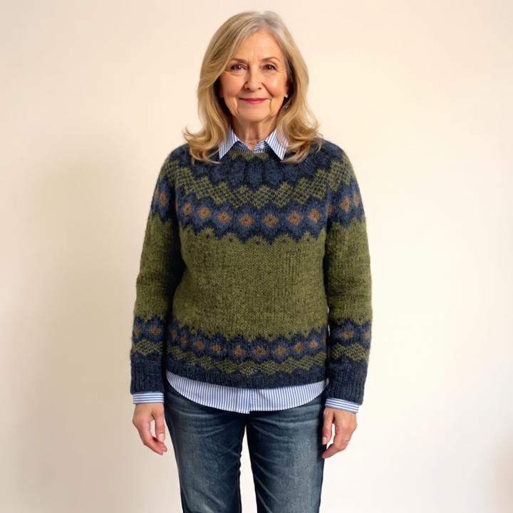 Sisko | Pull à motif vert